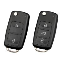 NEW 2/3 Button Flip Fob Remote Folding Car Key Shell for VW VOLKSWAGEN Passat Tiguan Golf Sagitar Polo MK6 Uncut Blade Fob 202AD