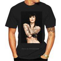 Kat Von D Tattoo Hug Birthday Present Summer Short Sleeve Black T-Shirt Birthday Gift Tee Men Cotton Tshirt Harajuku 【Size S-4XL-5XL-6XL】