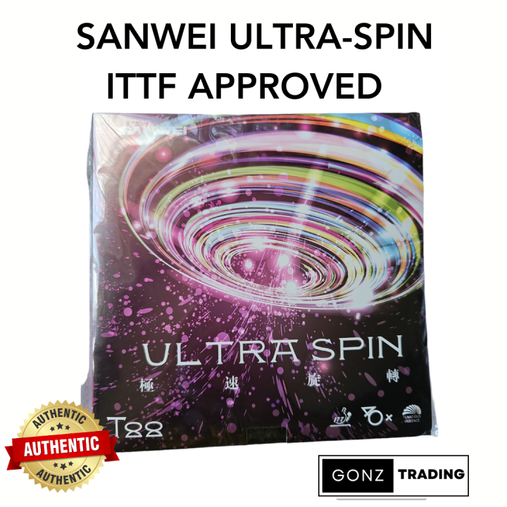 SANWEI ULTRASPIN TABLE TENNIS RUBBER ITTF APPROVED The new version Ultraspin is a good