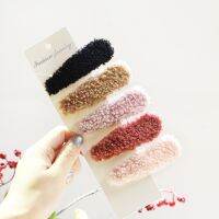 [A innovation] 1Pcs FauxSquare HairPlush HairpinsWinter Soft Hairpins Barrettes สำหรับผู้หญิง GirlAccessories