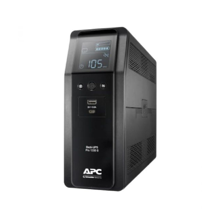 apc-back-ups-pro-br1200si-1200va-720watt-เครื่องสำรองไฟ-สำหรับเกมส์มิ่ง-castgame-ใช้คู่กับ-super-computer-นาน10-15นาที