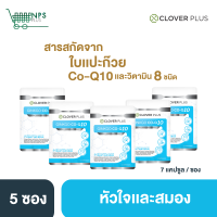 Clover Plus Ginkgo Co-Q10 เหมาะกับสมองและหัวใจ จิงโกะ โคคิวเท็น สารสกัดจาก ใบแปะก๊วย (อาหารเสริม) 5ซอง