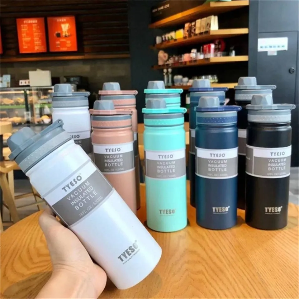 TYESO Water Bottle Portable Thermos Mug Stainless Steel Cup Vacuum