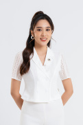 Áo Peplum Lamer Nữ Cổ K Tay Phối L61H22H083