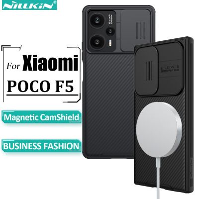 Nillkin ธุรกิจสำหรับ Xiaomi Poco F5 5G เคสแม่เหล็ก CamShield Pro พร้อมแผ่นป้องกันกล้องเลื่อน PC + TPU เคสสำหรับ Redmi หลัง Note12 Turbo