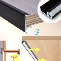 ✒ 0.5/1m/pcs LED Cabinet Shelf Light 45º Lighting Recessed Aluminum Profile 18mm Wooden Board Backside Closet Clip Bar Strip Lamps