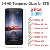 [HOT DOLXIOWEOH 539] 2 Pcs Toughed Glass HD 9H กระจกนิรภัยสำหรับ ZTE Blade V9 V10 Vita Screen Protector สำหรับ ZTE Blade V8 Lite Mini V9 Lite