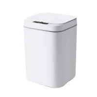 Smart Touchless Motion Sensor Trash Can 3.7 Gallons Bathroom Trash Can with Lid Automatic Trash Can for Kitchen