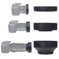 【CW】 62mm 3-Stage 3 in1 Collapsible Rubber Hood 62 mm DSIR for camera