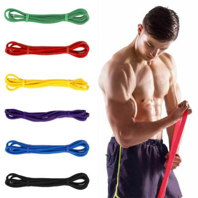 Latex resistance band elastic band wide rubber band strength men training and rally fitness women S6C7 Exercise Bands