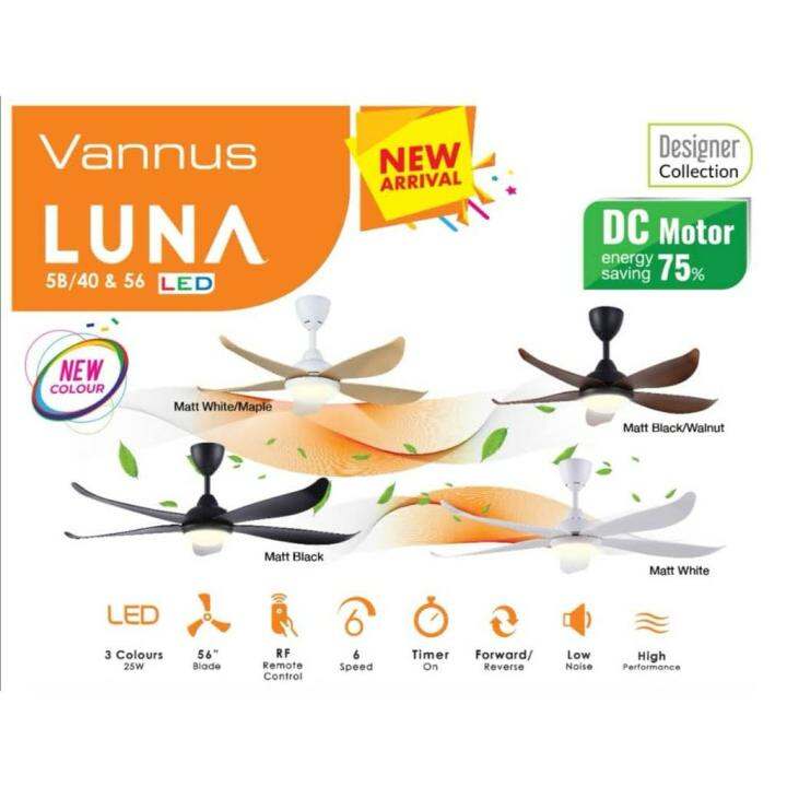 NEW ALPHA VANNUS LUNA (With LED Light) 5B/56" , 5B/46” & 5B/40" DC
