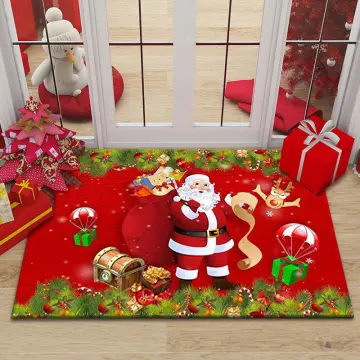 Area Rug For Bedroom Living Room,xmas Santa Claus Christmas Tree