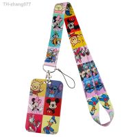 Disney mix Mickey Stitch Lanyards Neck Strap Lanyards ID Badge Holder Keychain Key Holder Hang Rope Keyrings Accessories gifts