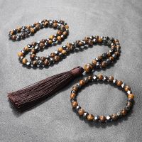 6mm Natural Stone Necklace amp; Bracelet Men Classic Tiger Eye Hematite 108 Mala Beads Necklaces Women Handmade Jewelry Charm Gifts 【hot】yuanfei88858fjx ！