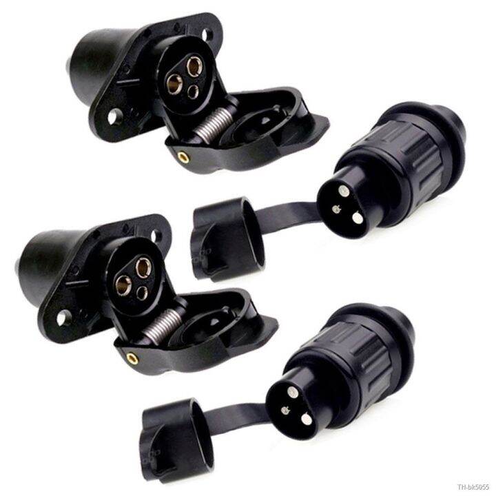 2pcs/set Trailer Plug Adapter Motorhome Power Cord Socket Connector