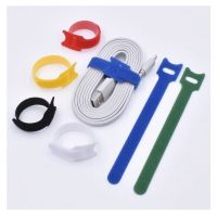 10pcs/Releasable Cable Ties Plastics Hook Loop Fastening Reusable Cable Ties Nylon Loop Wrap Zip Bundle T-type Cable Tie Wire Adhesives Tape