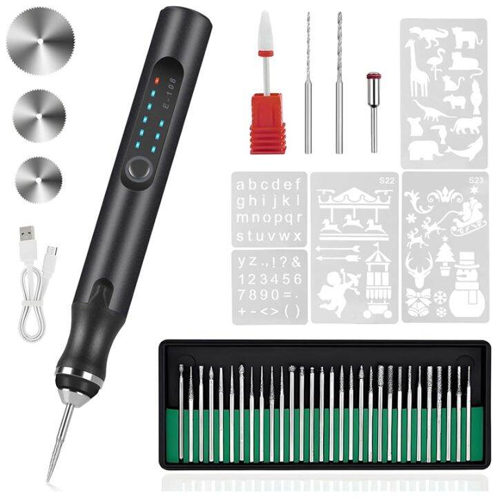 1 Set Electric Engraving Pen Cordless Engraving Machine Portable DIY ...