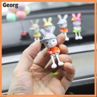 GEORG 4PCS/SET สร้างสรรค์และสร้างสรรค์ โต๊ะบนโต๊ะ บอลลูนบอลลูนบอลลูน เครื่องประดับภายในรถ ของตกแต่งกระต่าย ตุ๊กตาแดชบอร์ดกระต่ายน้อย อุปกรณ์เสริมสำหรับรถยนต์