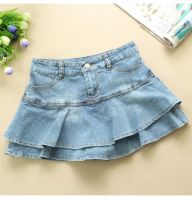 2021 Summer Low Waist A Line Denim Skirt Women Sexy Pleated Mini Jeans Skirts Korean Style Casual Faldas Mujer DQ1281