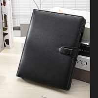 A5 ring binder pilofax Notebook padfolio folder with velcro mobile stand rack 8000 mAh wire wireless 32GB USB drive