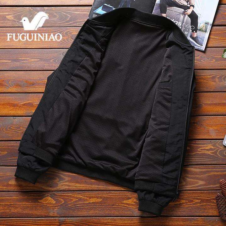 fgn-fuguiniao-2019-บุรุษแจ็คเก็ตฤดูใบไม้ผลิฤดูใบไม้ร่วงเสื้อลำลองเครื่องบินทิ้งระเบิดแจ็คเก็ตบางแฟชั่นชายทนกว่า