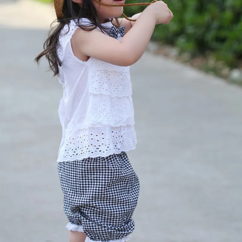 Zhihuida 1-4 Years Old Kids Clothing Set New Summer Lace Children Girl  Clothes 2 pcs T Shirt And Lattice shorts Pants | Lazada Singapore