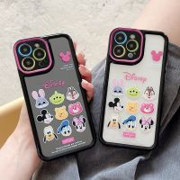 เคสลายการ์ตูนน่ารักมิกกี้เมาส์วินนี่ช้อนส้อมมีดหมีพูห์โดนัลด์รูปเป็ดเคสโทรศัพท์มือถือสำหรับ iPhone 14 Pro Max 13 Pro Max ซิลิโคนนิ่มฝาครอบด้านหลังสำหรับ iPhone 12 Pro Max 11