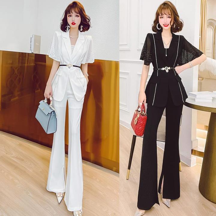 Summer Pants Suit For Women 2022 Elegant Women's Sets 2 Pieces