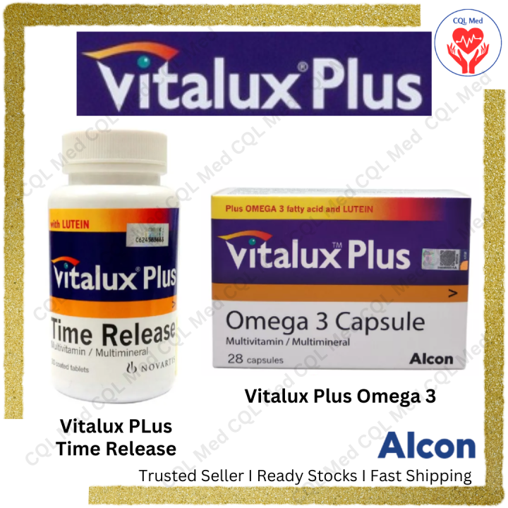 Vitalux Plus Time Release 30'S and Omega 28'S for Ocular Health Lazada