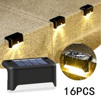 Escada led solar lâmpada ip65 à prova dwaterproof água jardim ao ar livre luz caminho quintal pátio passos cerca lâmpadas decoração do jardim luz solar ao ar livre