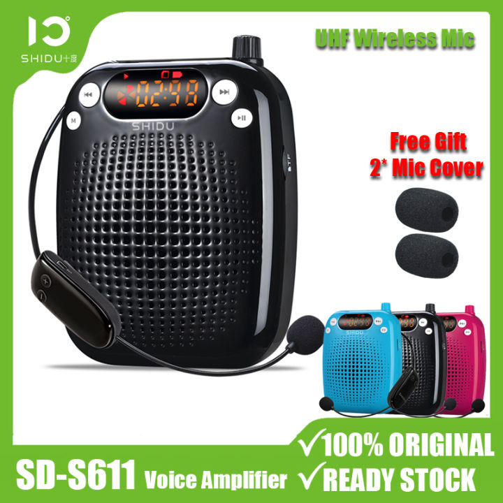 shidu-s611-uhf-mini-audio-speaker-wireless-portable-acoustic-voice-amplifier-usb-lautsprecher-2022-version