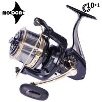 [HOT LIAXLLWISAAZH 534] Spinning Fishing Reel 4.1:1 10 1BB ลากสูงสุด25กก. Carretilha De Pesca อุปกรณ์เสริม Peche A La Carpe โลหะ Molinete Equipament