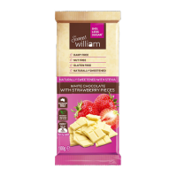 SWEET WILLIAM SWEET AS WHITE CHOC STRAWBERRY 100G