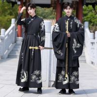 Hanfu 5XL ขนาดพิเศษชุดชุดจีนโบราณสำหรับผู้ชายชุดเครื่องแต่งกายคอสเพลย์ฤดูร้อนแบบ Hanfu สีดำสำหรับขนาดใหญ่สำหรับผู้ชาย