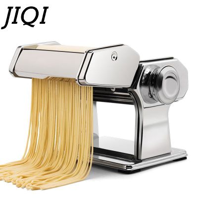 JIQI Hand Crank Pasta Maker Stainless steel Manual Vegetable Noodle Making Noodle Machine Pressing Spaghetti Cutter Dough Hanger