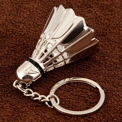 metal badminton key chain three-dimensional badminton tournament souvenir key chain pendant sports sports cute pendant