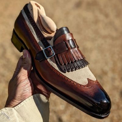 รองเท้าโลฟเฟอร์ใหม่สำหรับผู้ชายรองเท้าเสื้อผู้ชายแบบแฮนด์เมดมีพู่ขนาด38-46สำหรับงานแต่งงานฤดูใบไม้ร่วงธุรกิจ