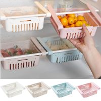 Fruit Food Storage Plastic Fridge Organizer Under Shelf Drawer Rack Holder Refrigerator Containers