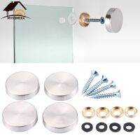 Myhomera 8 Sets 4 Sets Mirror Fasteners Screws Decorative Cap Nail Advertising Glass Screw Stainless Steel Cover Brass Washer