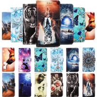 ☈❅ Leather Case For Redmi Note 9S 9 9A 9C 8 8A 8T 7 Pro 7A POCO M3 X3 NFC Magnet Wallet Card Holder Stand Book Cover Painted Fundas