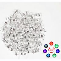 10PCS 10mm RGB LED Diode Multicolor Fast/Slow Flashing Super Bright Light Emitting Diode Transparent Round Diffuse Flash Lamp