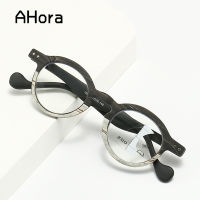 Ahora Vintage Round Wood Grain Reading Glasses Men Progressive Multifocal Presbyopia Computer Eyewear Anti Blue Rays Eyeglasses