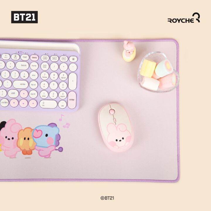 bt21-เป็นทางการ-bt21-minini-แป้นพิมพ์-แผ่นรองเมาส์-long-mouse-pad