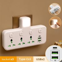 ♞ Night Light USB Wall Socket 1/2/3/4 Ways 5 Hole China Standard Outlets Electrical Sockets Individually Switches AU EU Plug 220V