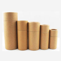 10Pcs Cosmetic Bottle Tea Packaging Kraft Paper Jar Tube Box Cylindrical Hard Cardboard Boxes Essential oils Tube Package