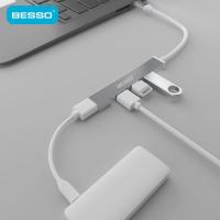 BESSO Hub USB 4in1 Adapter ฮับต่อพ่วงเพิ่มช่อง USB สำหรับโอนถ่ายข้อมูล และเชื่อมต่ออุปกรณ์เสริม