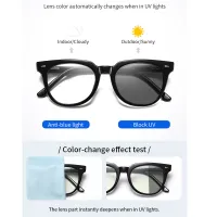 2020 New Women Anti Blue Light Glasses Outdoor Photochromic Sunglasses Frame TR90 Cat Eye Optic Full Myopia Optical Frame UV400