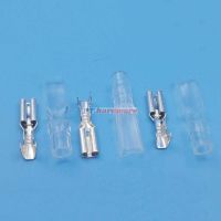 (10 ชุด) หางปลา เสียบ ขั้วเปิด ตัวเมีย เปลือย ปลอกยาง แบน 2.8mm #เสียบ(2.8mm,เงิน)