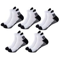 5-Pack Mens Ankle Socks Low Cut Comfort Cushion Casual Socks for Running Cycling Soccer Socks