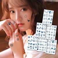 Herbal Juice Ink Waterproof Temporary Tattoo Stickers Small Cute Semi Permanent Female Body Art Neck Finger Hand Tattoo Fake Stickers